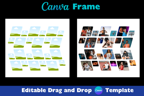 Download Parallelogram Canva Photo Collage Frame - Premium Resources