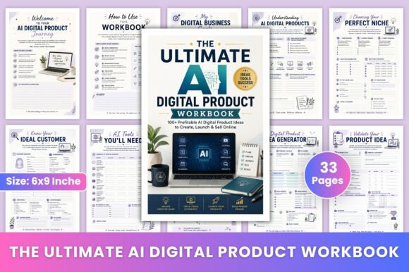 Download The Ultimate AI Digital Product Workbook - Digital product Collection
