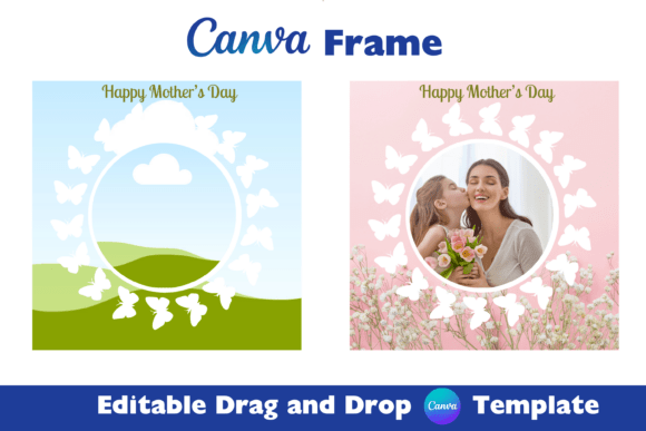 Download Butterfly Canva Photo Frame Template - Canva photo frame Collection