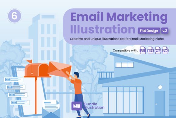 Download Illustration Design for Email Marketing - Email marketing Collection