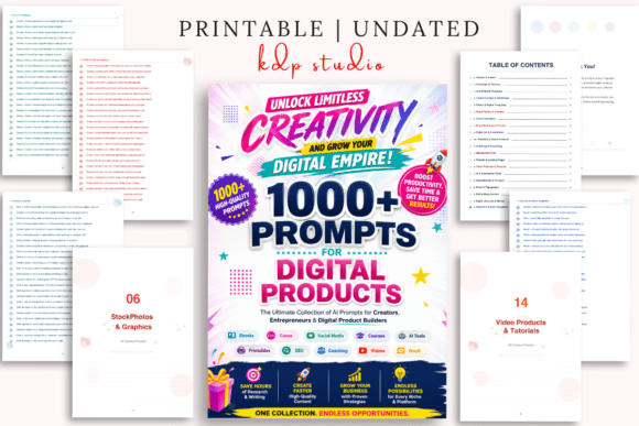 Download 1000 Prompts Digital Products - Digital product Collection