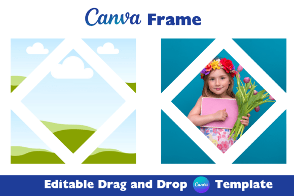 Download Diamond Shape Canva Photo Frame Template - Canva photo frame Collection