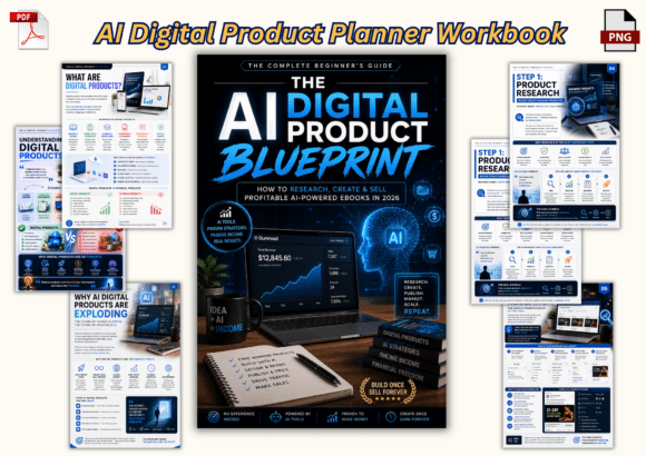 Download AI Digital Product Planner Workbook - Digital product Collection