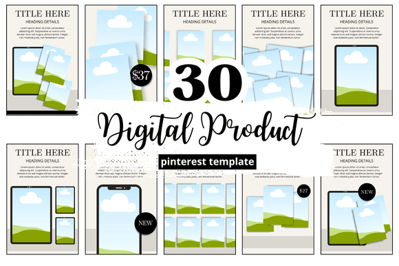 Download 30 Digital Product Pinterest Pin - Digital product Collection