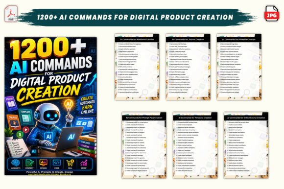 Download 1200+ AI Commands for Digital Product - Digital product Collection